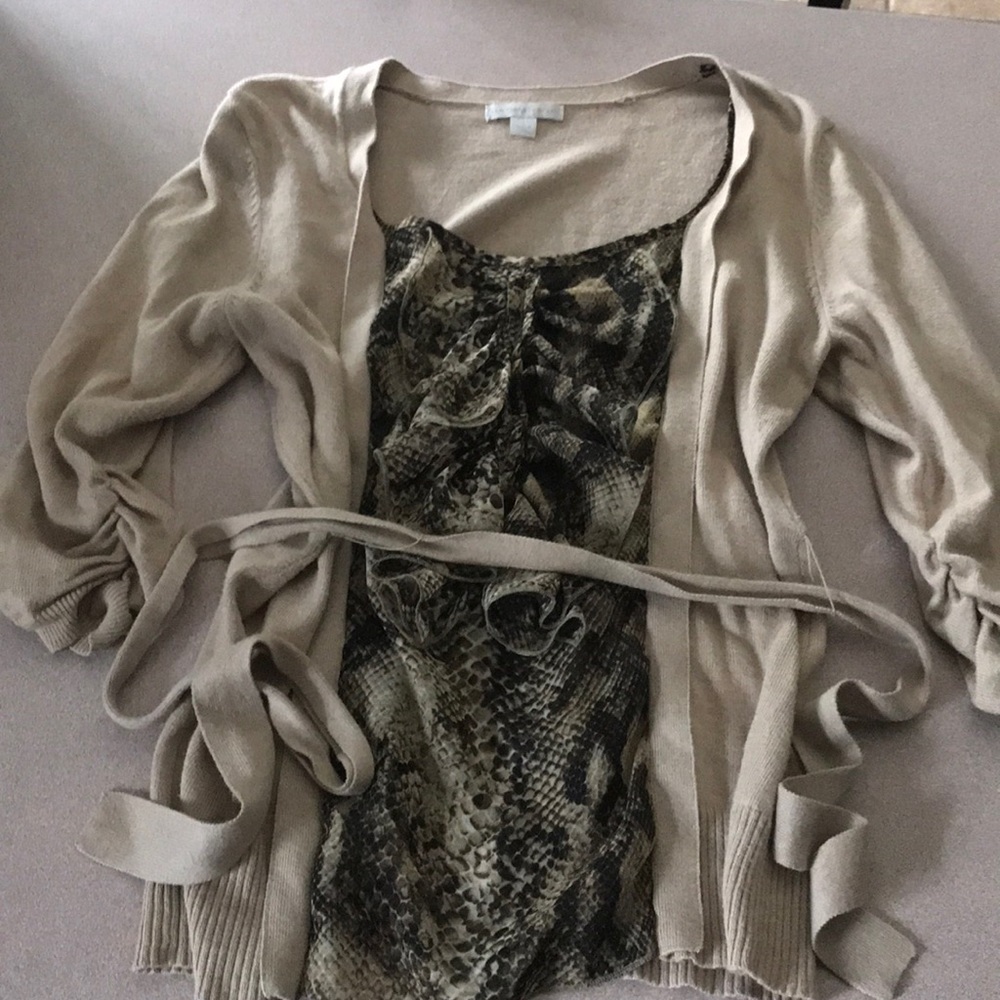 Sweater with shirt attached (all one piece )